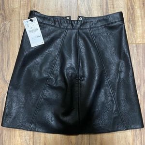 Black Leather Zara mini Skirt size SM